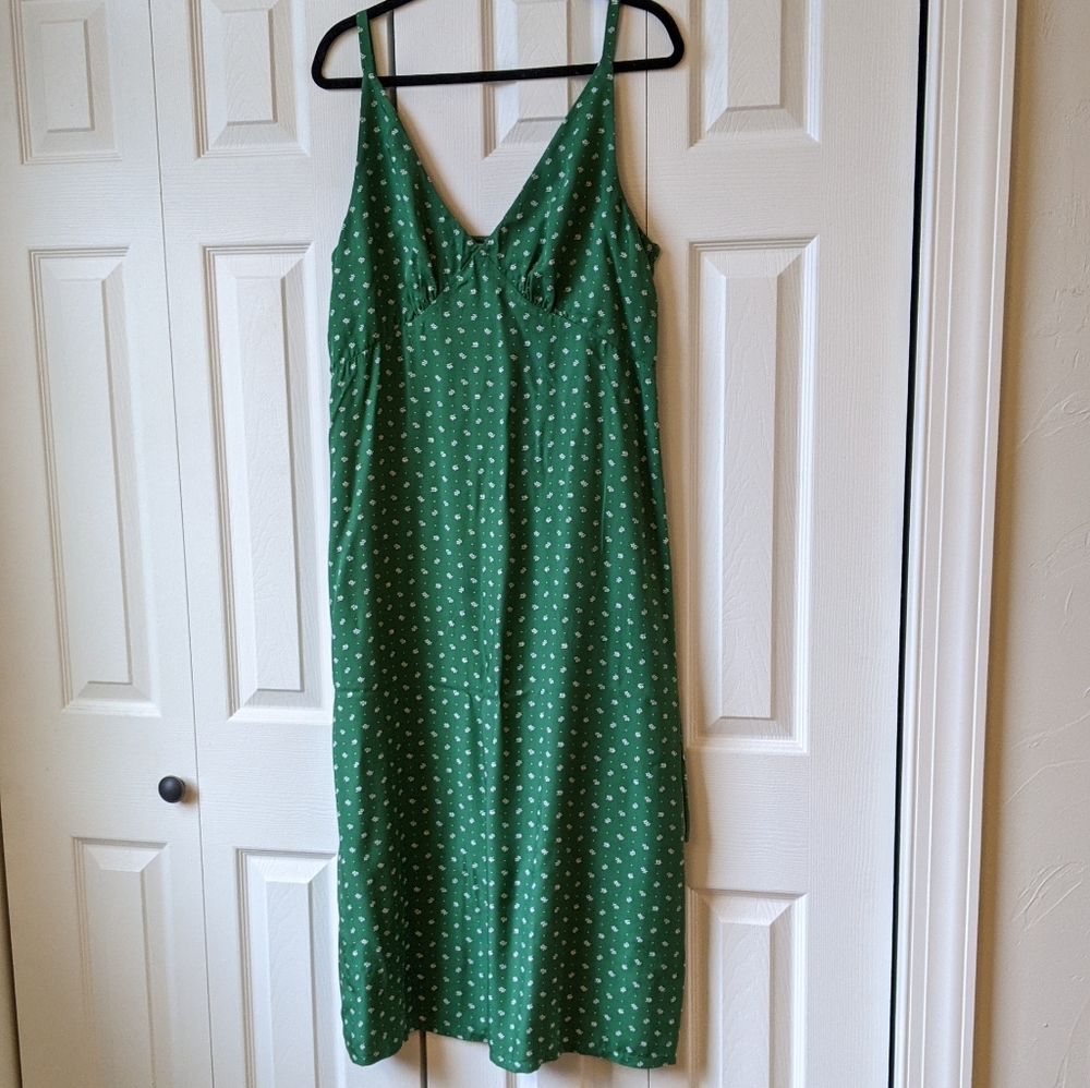 Reformation Lizel Green Midi Dress